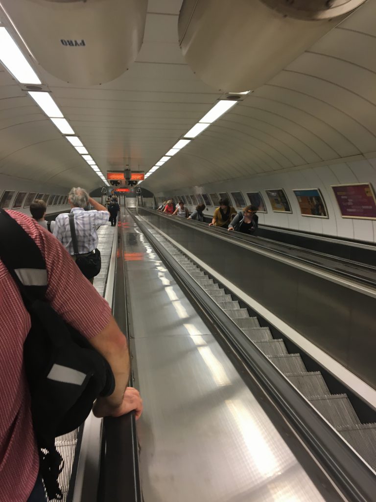 The longest escalator that I've ever seen.
