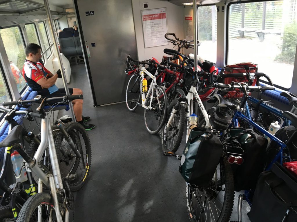 Train full of bikes