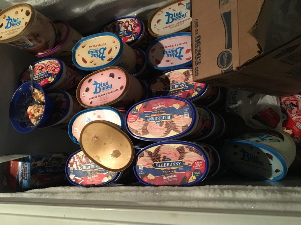 Ice cream--a freezer full